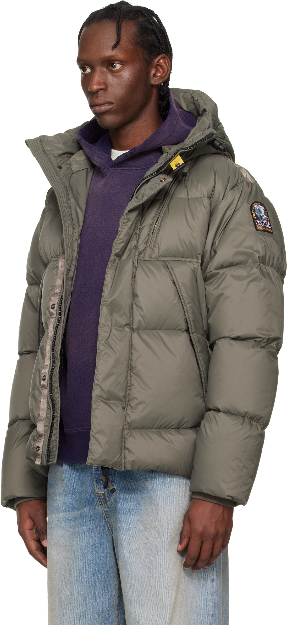 Parajumpers Gray Cloud Hooded Down Jacket