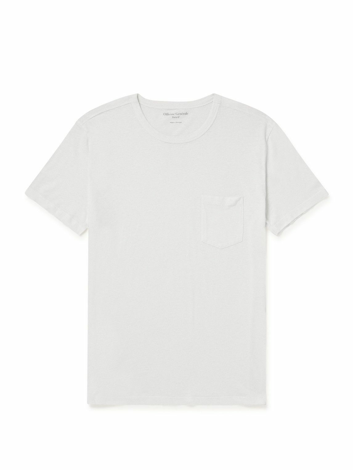 Officine Générale - Slub Cotton-Blend Jersey T-Shirt - White Officine ...