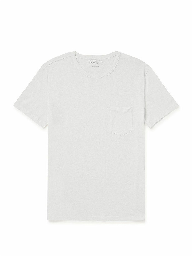 Photo: Officine Générale - Slub Cotton-Blend Jersey T-Shirt - White