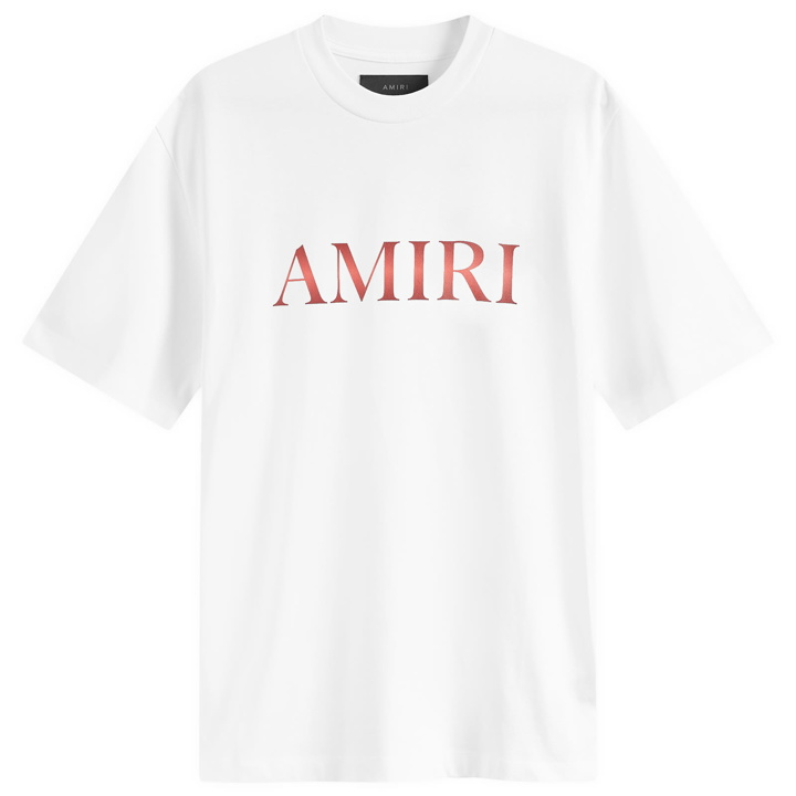 Photo: AMIRI Men's Gradient Core Logo T-Shirt in White/Red
