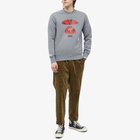 Men's AAPE Camo Big Face Crew Sweat in Grey