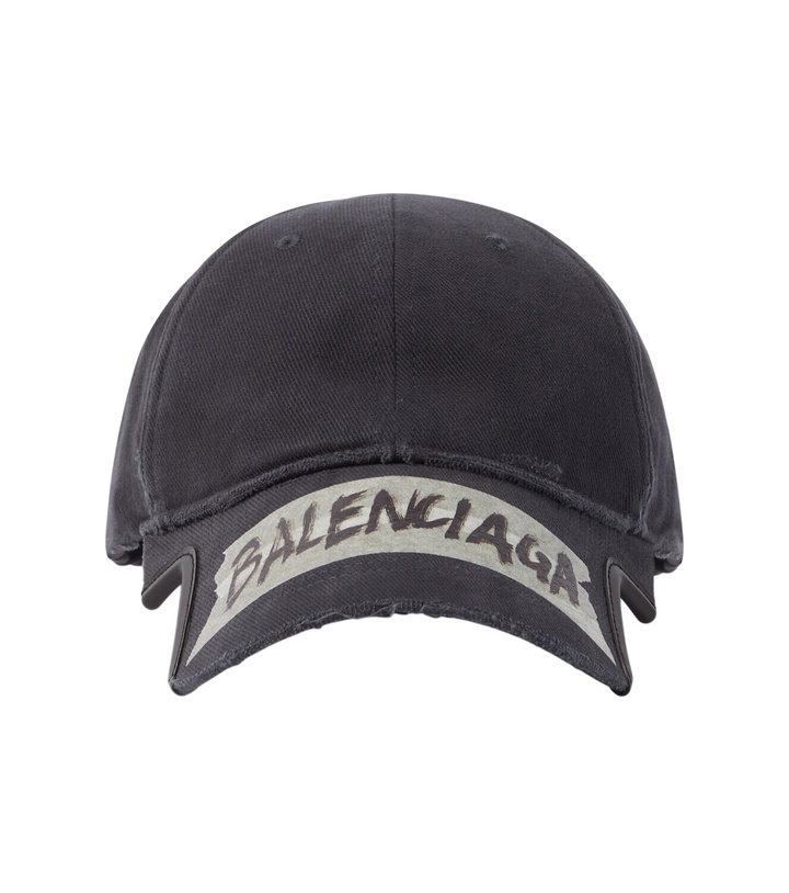 Photo: Balenciaga Masking Tape cotton drill baseball cap