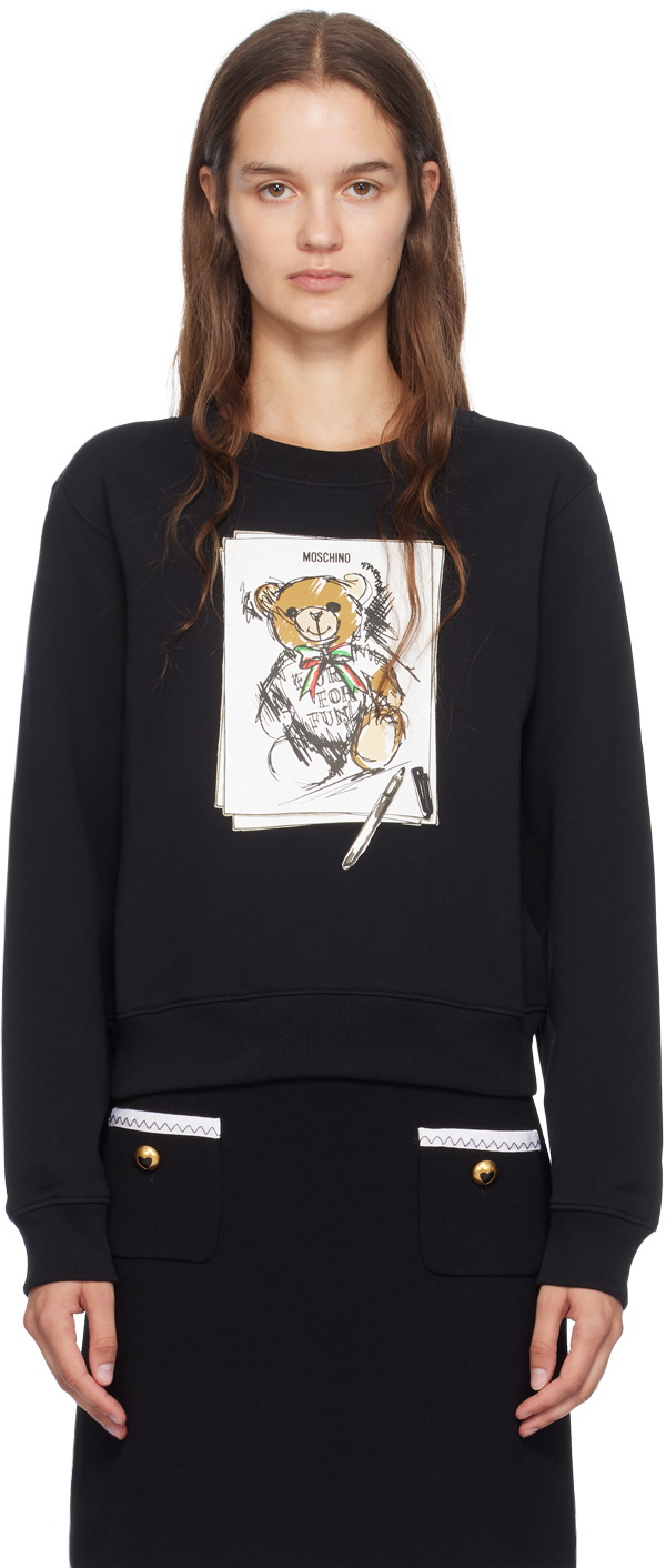 Moschino Black Teddy Bear Sweatshirt