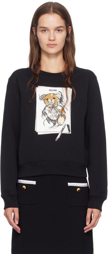 Photo: Moschino Black Teddy Bear Sweatshirt