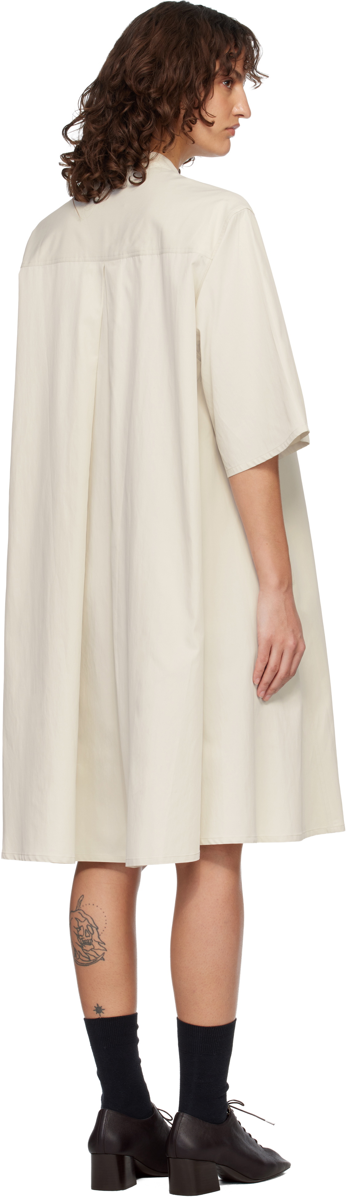 Studio Nicholson Off-White Twill Minidress