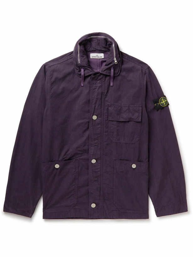 Photo: Stone Island - Logo-Appliquéd Twill Jacket - Purple