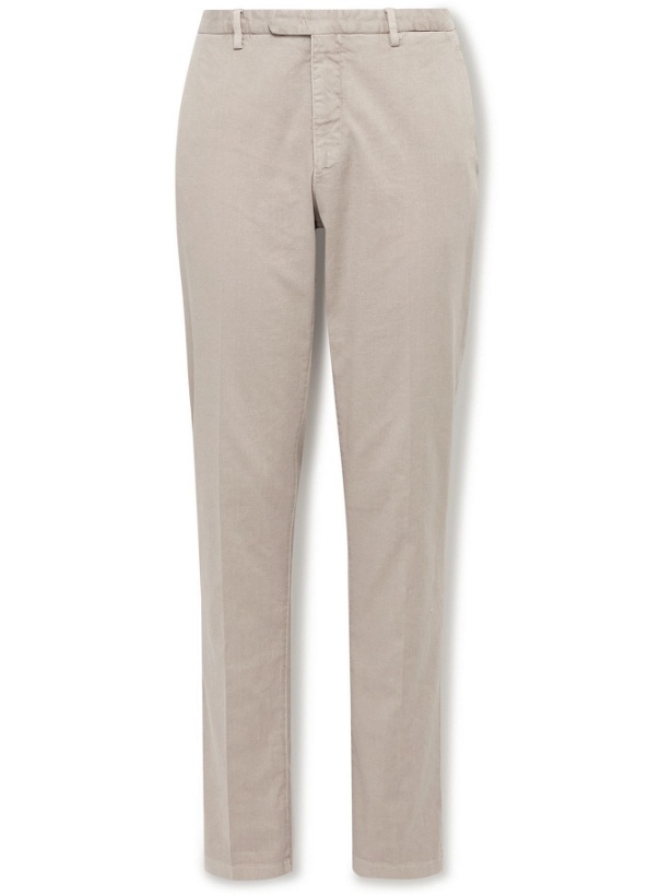 Photo: Boglioli - Slim-Fit Stretch Cotton and Linen-Blend Suit Trousers - Gray
