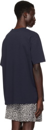 Balmain Navy 'Balmain' Embroidered T-Shirt