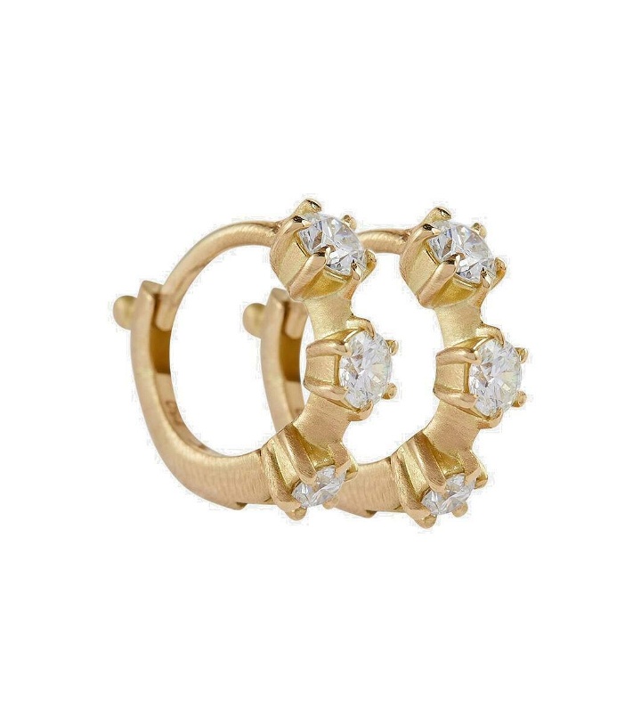 Photo: Jade Trau Kismet Mini 18kt gold earrings with diamonds
