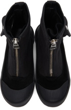 JW Anderson Black Zippered Duck Boots