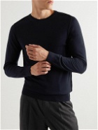 Caruso - Slim-Fit Wool Sweater - Blue