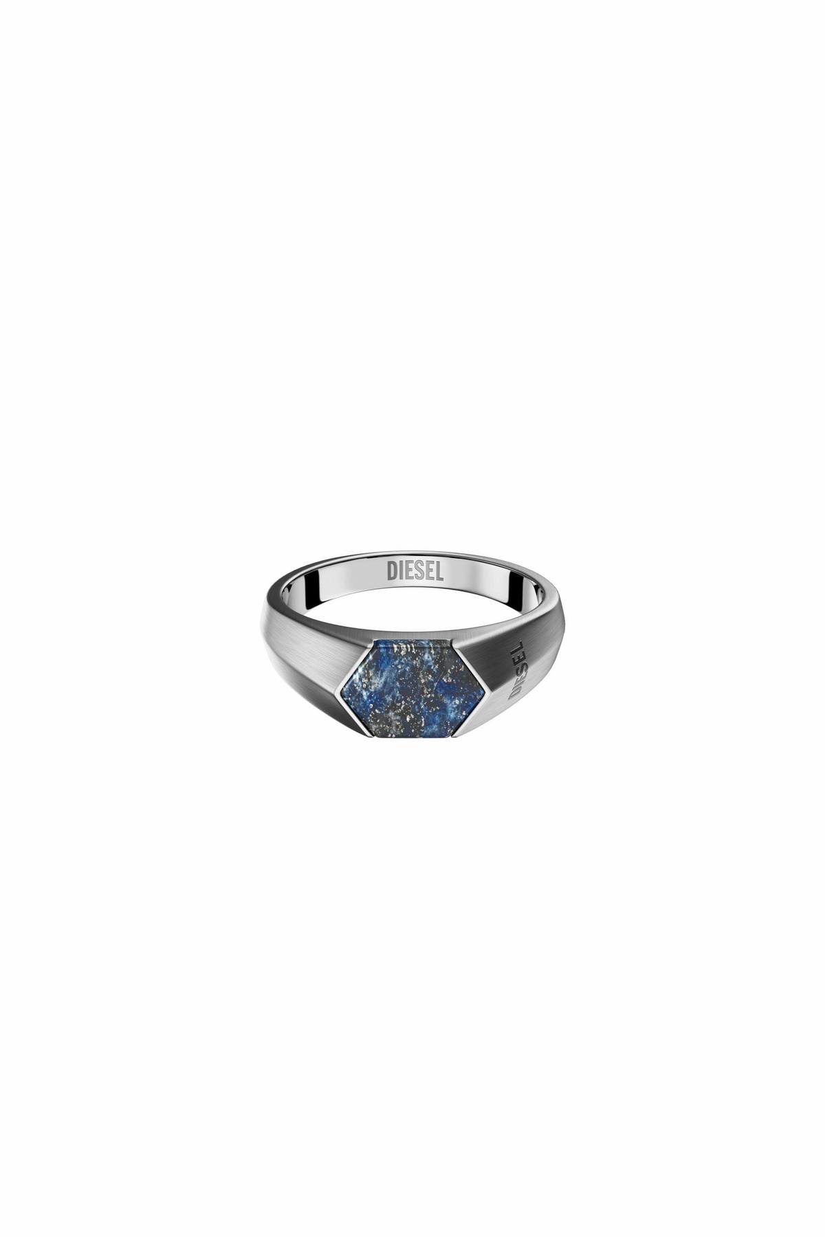 Diesel Lapis Signet Ring - Rings - Unisex - Silver
