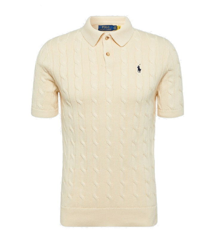 Photo: Polo Ralph Lauren Cable-knit cotton polo shirt