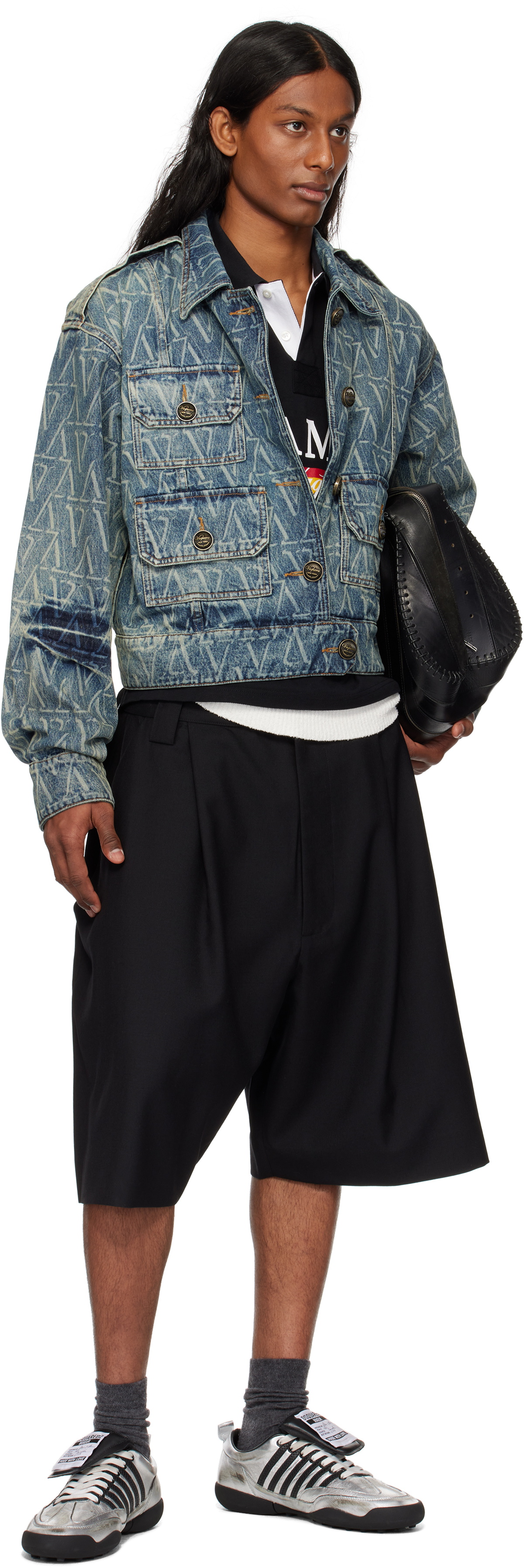 VAQUERA Blue Monogram Denim Jacket