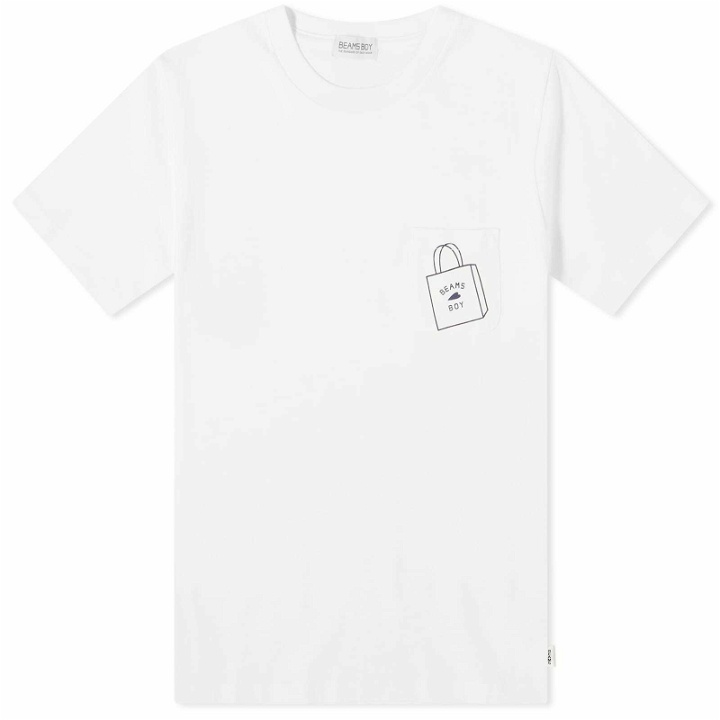 Photo: Beams Boy Women's Logo Pocket T-Shirt in White