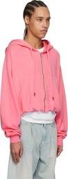R13 Pink Balloon Zip-Up Hoodie