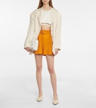 Vince - Cotton and linen twill shorts
