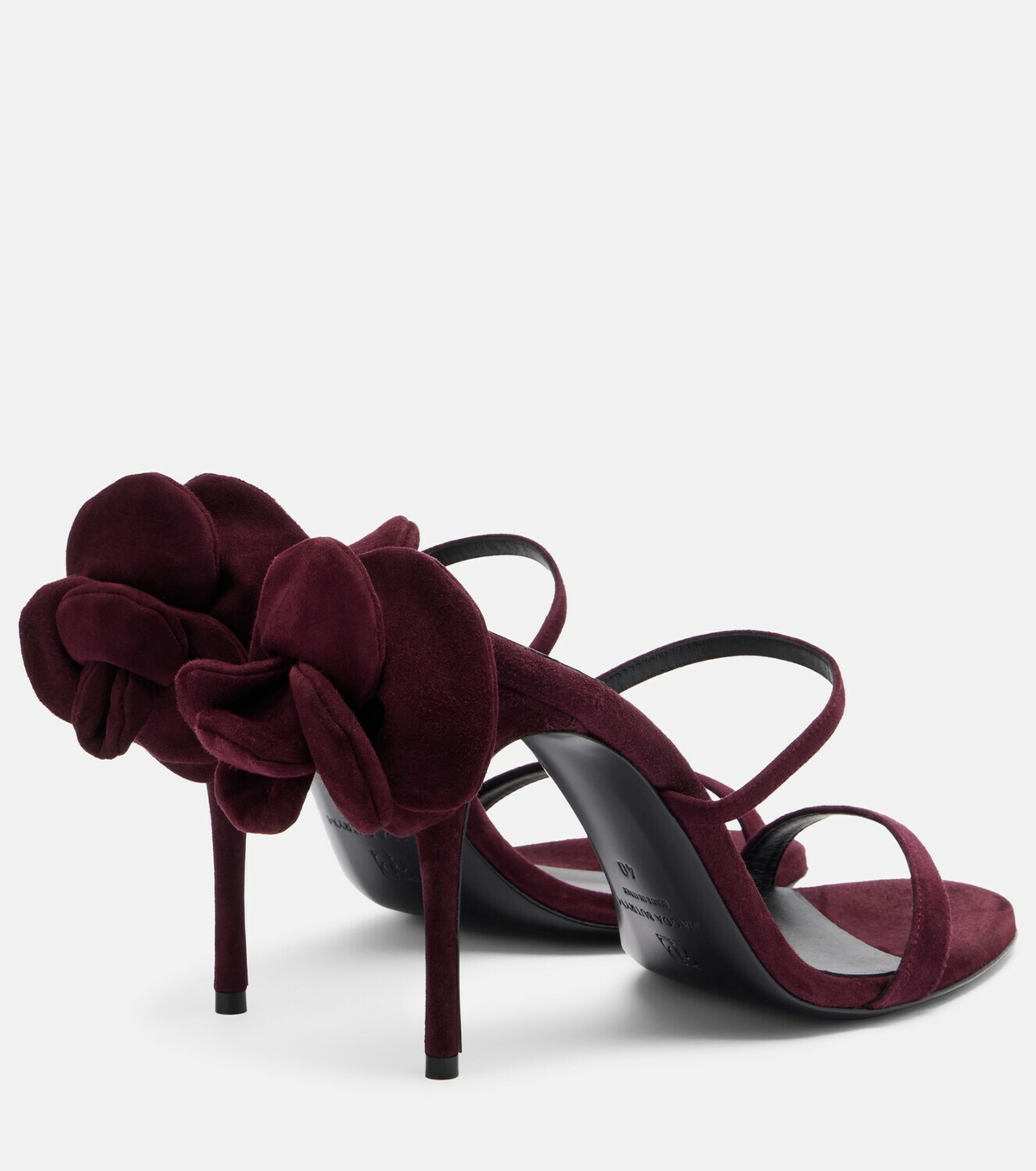 Magda Butrym Floral-appliqué suede mules