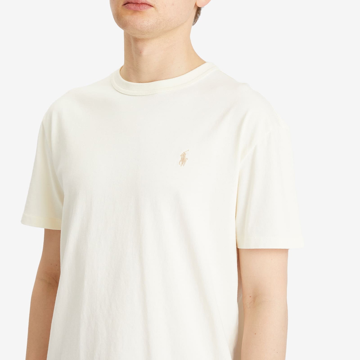 Tシャツ・カットソー POLO RALPH LAUREN Men T Shirts 710938137004 CLUBHOUSE WHITE Polo Ralph Lauren Men's Logo T-Shirt in Clubhouse Cream Polo