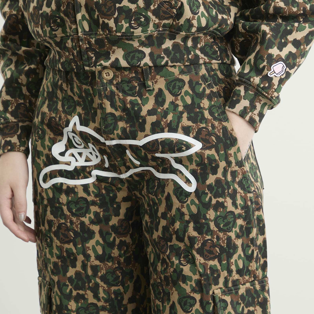 ICECREAM Women's Running Dog Cargo Pants in Camo