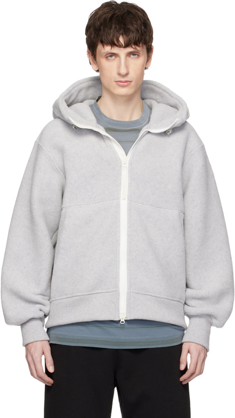Photo: Canada Goose Gray 'White Label' Chilliwack Fleece Bomber Hoodie