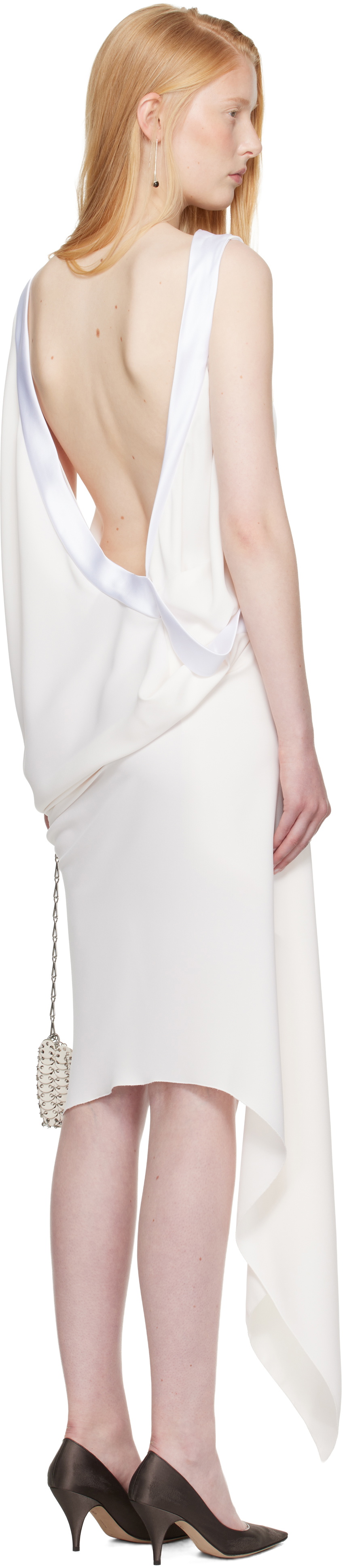 AARON ESH SSENSE Exclusive Bridal Capsule Boat Neck Minidress