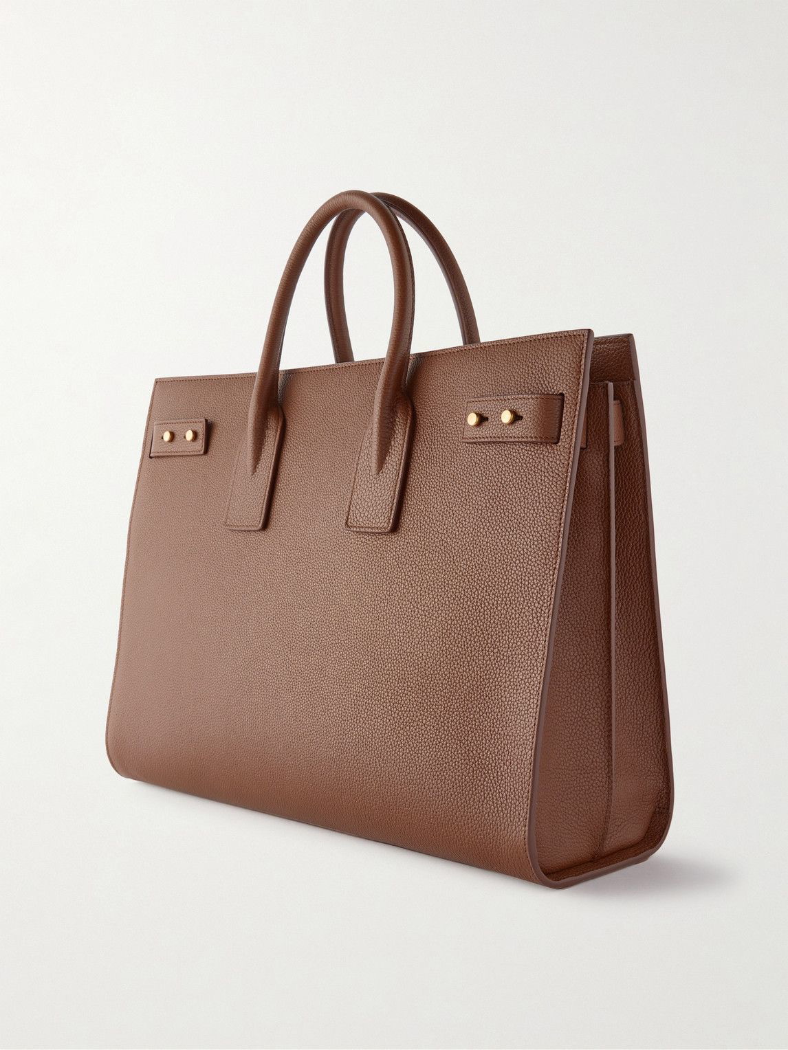 Giant Suede Bowling Bag in Brown - Saint Laurent