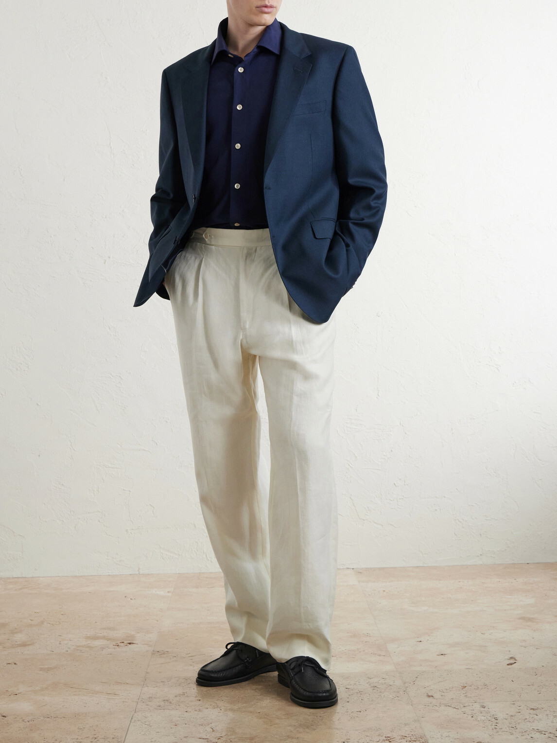 Eleventy - Lyocell, Linen and Cotton-Blend Shirt - Blue