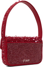 Staud Red Tommy Beaded Bag