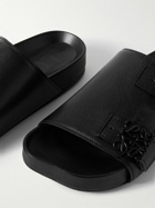 LOEWE - Paula’s Ibiza Logo-Embellished Leather Slides - Black