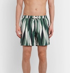 Mr P. - Printed Shell Swim Shorts - Green