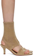 Isa Boulder SSENSE Exclusive Beige Heeled Sandals