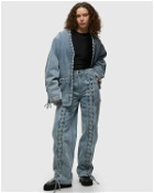 Rotate Birger Christensen Denim Laced Leg Pants Blue - Womens - Jeans