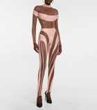 Mugler - Paneled stirrup leggings