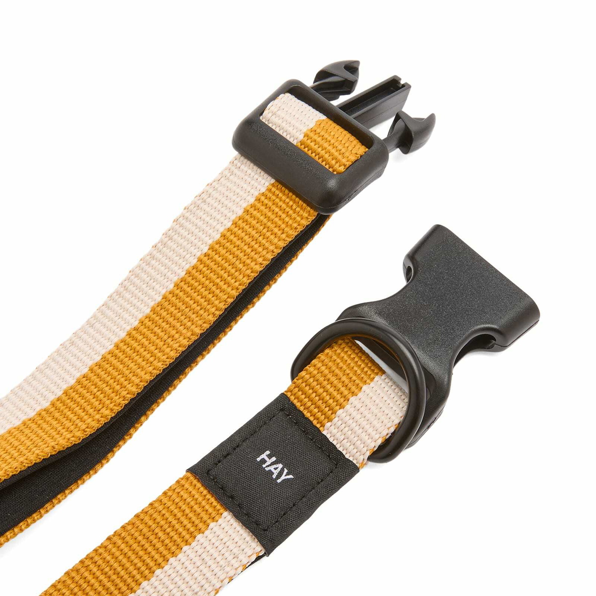 HAY Flat Dog Collar - Medium/Large in Off-White/Ochre 