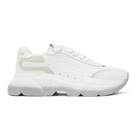Dolce and Gabbana White and Grey Gradient Daymaster Sneakers