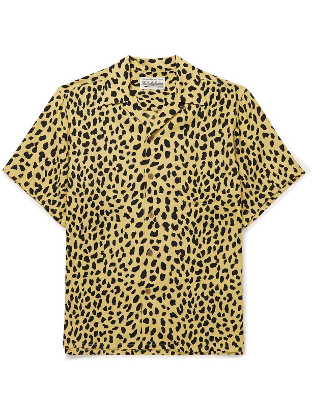 Photo: Wacko Maria - Camp-Collar Printed Woven Shirt - Yellow