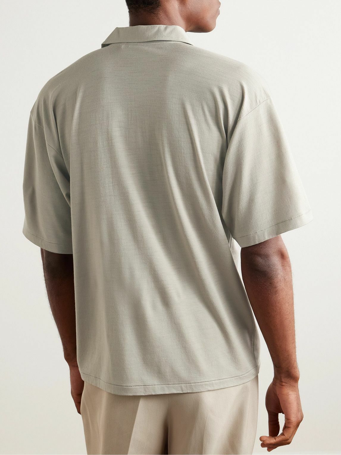 Kaptain Sunshine - Skipper Wool-Jersey Polo Shirt - Green