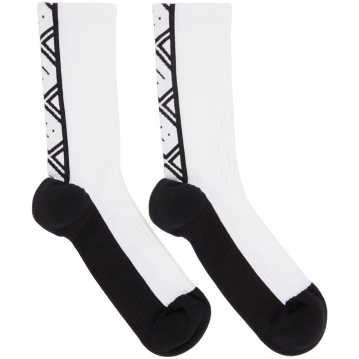 Photo: Acne Studios Black and White Motif Socks