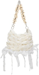 Chopova Lowena SSENSE Exclusive White Wedding Mini Pearl Bag