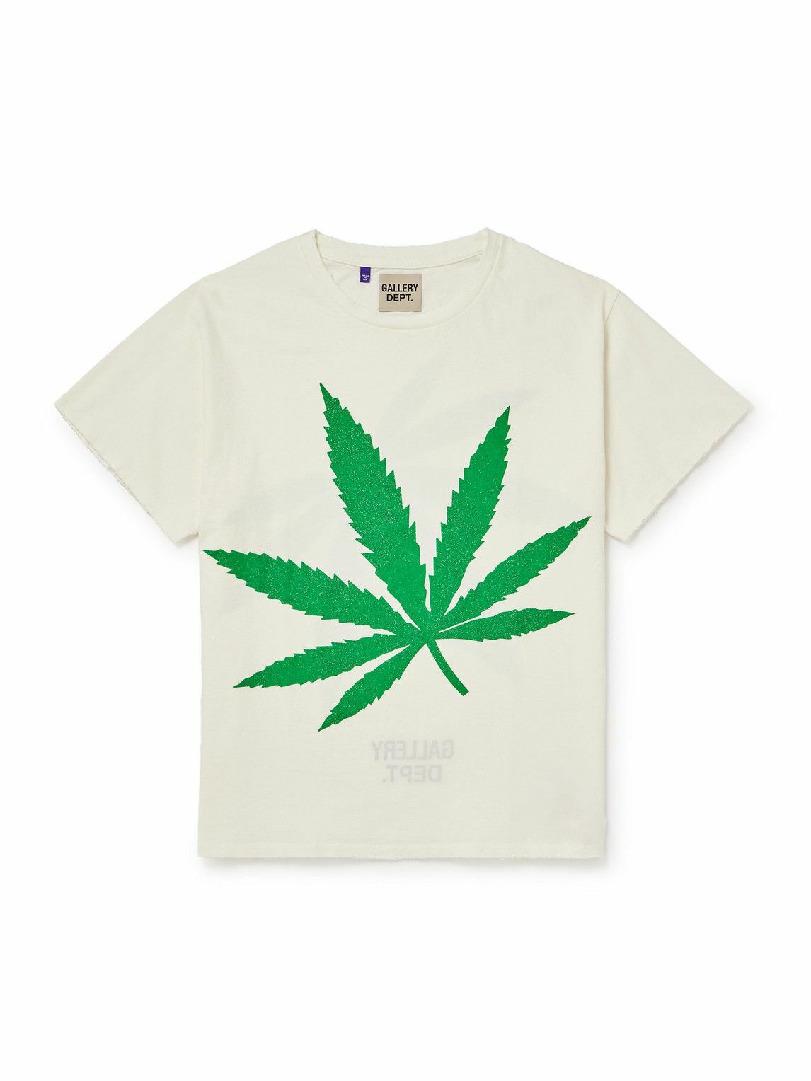 Gallery Dept. - Weed Glittered Cotton-Jersey T-Shirt - Green
