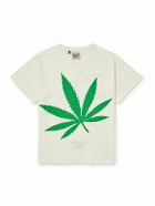 Gallery Dept. - Weed Glittered Cotton-Jersey T-Shirt - Green