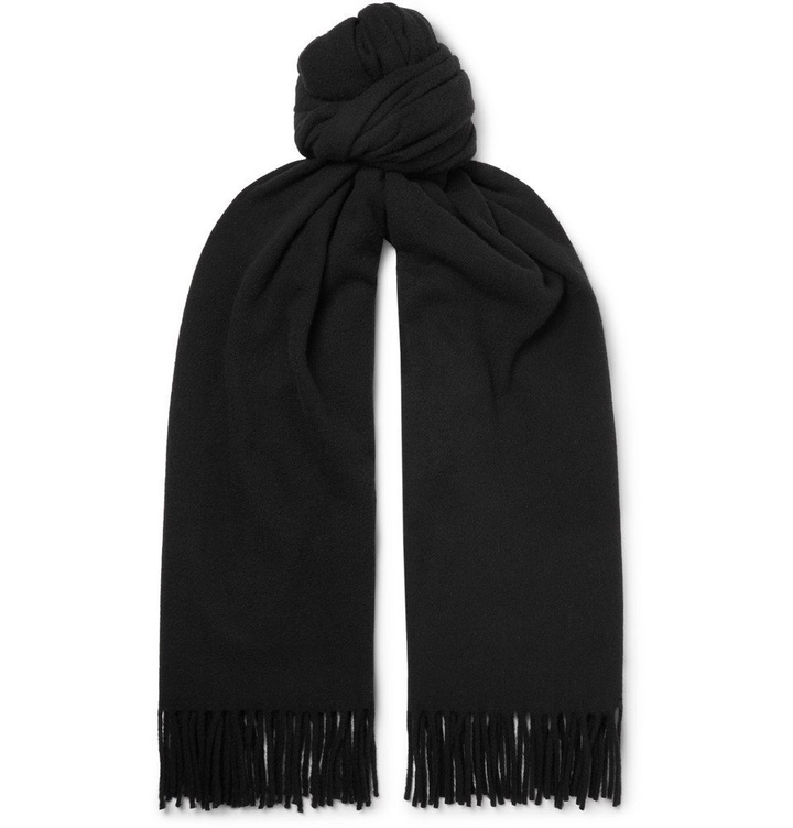 Photo: Acne Studios - Canada Fringed Mélange Wool Scarf - Black