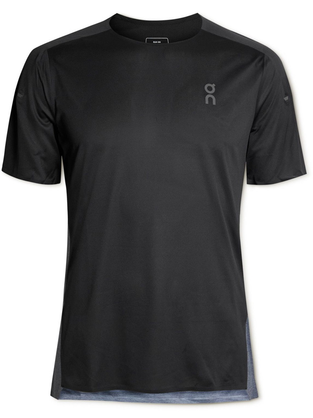 Photo: ON - Performance Mesh and Jersey T-Shirt - Black
