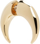 Marine Serre Gold Regenerated Moon Stud Single Earring