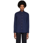 Blue Blue Japan Indigo Cotton Oxford Hand-Dyed Shirt