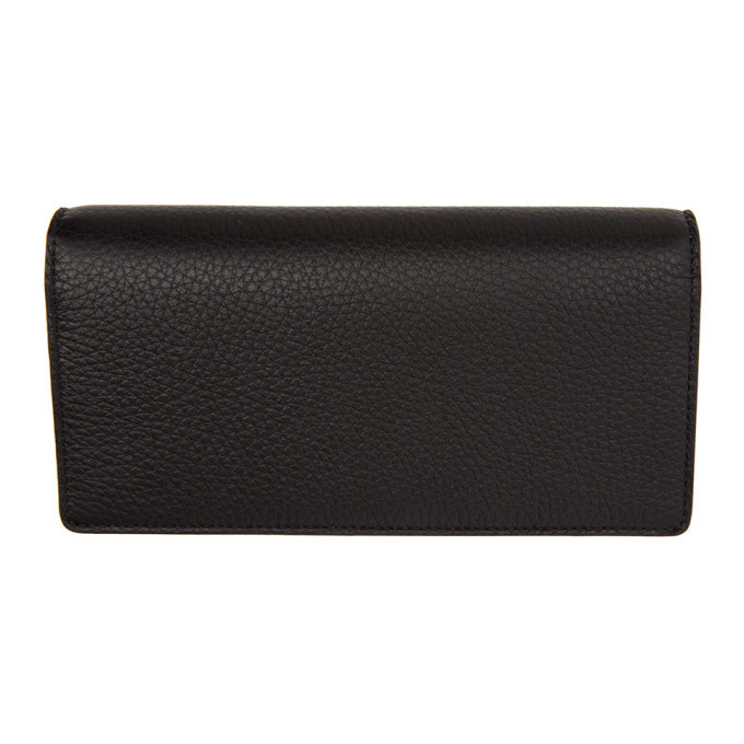 Photo: Maison Margiela Black Leather Bifold Travel Wallet