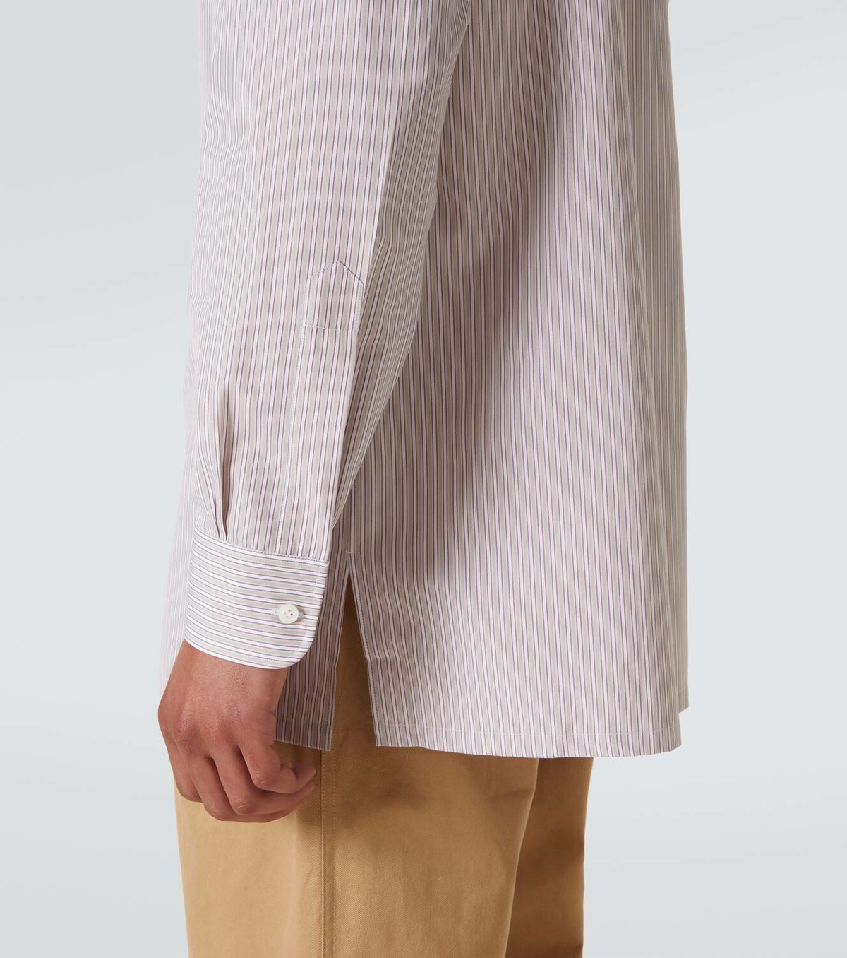 トップス CHARVET FRANCE STRIPE COTTON SHIRT Striped cotton shirt in blue - Charvet | Mytheresa