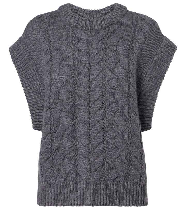Photo: Lisa Yang Hayley cable-knit cashmere sweater vest