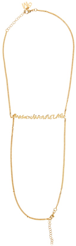 Photo: MM6 Maison Margiela Gold Short Long Necklace